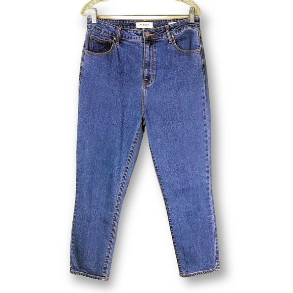 PacSun Denim - Pacsun Mom Jeans Size 30 Medium Wash High Rise Stretch Zip Fly Cotton Blue Women